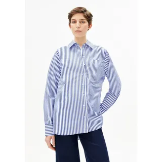 ARMEDANGELS Hemdbluse Stripe Loose Blau/Weiß M