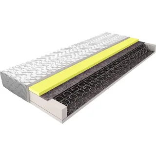 Matratze mit Bonellfederkern 028 - Größe: 120 x 200 cm, Höhe: 16 cm - Weiß