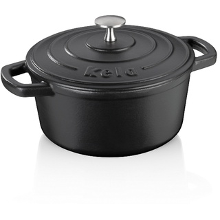 Bräter Calido Gusseisen schwarz rund 10,0cm 21,0cmØ 2,5l