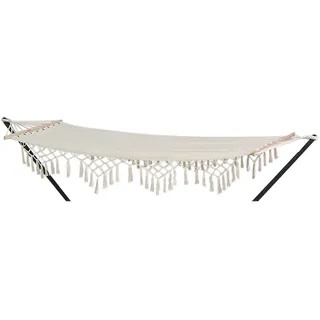 Lesli Living Hängematte Natur 200x80 cm belastbar bis 120kg Baumwolle