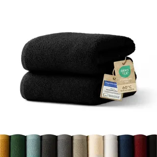 Blumtal Premium Handtuchset 50 x 100 cm schwarz 2 St.
