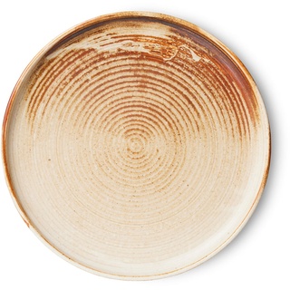 HKliving - Chef Ceramics Teller, Ø 20 cm, rustic cream/brown