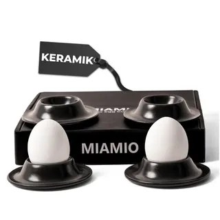 MiaMio Eierbecher Schwarz 4 St.