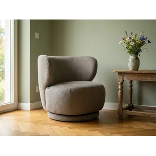 OTTO home Drehsessel ANNELIN Struktur-Bezug 76 x 70,5 x 78 cm taupe drehbar