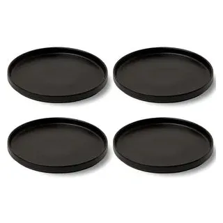 MiaMio Kuchenteller 20 cm schwarz 4er Set
