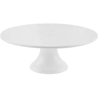 Sallys Tortenständer Weiß 26,5 cm - Runde Tortenplatte mit Fuß aus Keramik - Servierplatte Stapelbar zur Etagere - Kuchenständer für Torten, Cupcakes & mehr