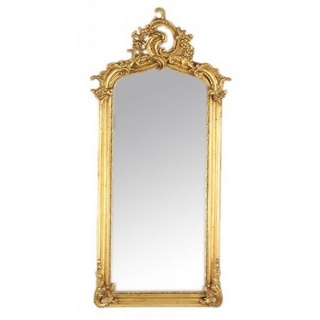 Casa Padrino Barockspiegel Luxus Barock Wandspiegel Gold 120 x 55 cm - Massiv und Schwer - Antik Stil Spiegel