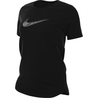 Nike Damen Swoosh T-Shirt, Black/Cool Grey, L EU