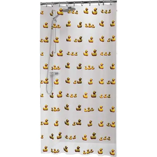 Sealskin Textil Duschvorhang Duckling, Farbe: Gelb, B x H: 180 x 200 cm