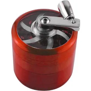 Manuelle Gewürzmühle Mit Kurbel – Kompakte Zinklegierung, Leicht Zu Reinigen – Für Küche Und Haushalt – Rotes Design