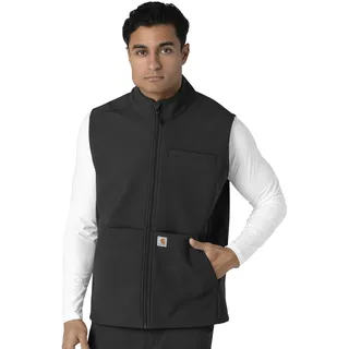 Carhartt Herrenweste aus gebondetem Fleece, Schwarz, L - L