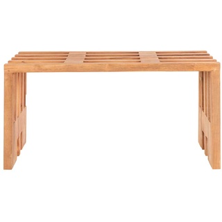 Holz Sitzbank aus Teak Massivholz Skandi Design