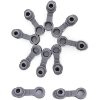 10 Stück graue Silikon-Dichtung für Flaschen Strohhalm Loch Ösen Stopper Deckel Strohhalm Stöpsel Bar und Wein Werkzeuge Ersatz Tumber 20/850.5 g Thermosbecher Stopper