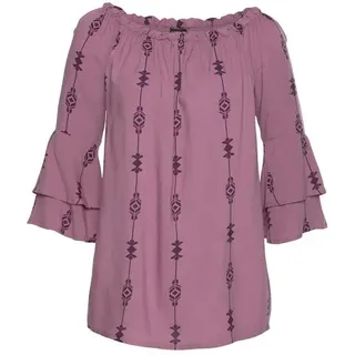 LASCANA Carmenbluse mehrfarbig 34