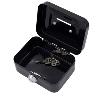Kleine Schlossbox - Sichere Spardose mit Schlüssel | Langlebige Spardose mit Schloss | Mini Safe Lock Box Spardose zum Aufbewahren von Bargeld & Wertsachen zu Hause, im Büro oder auf Reisen