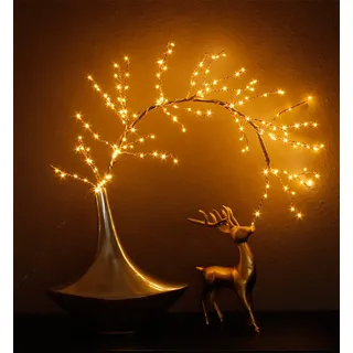 LED Leuchtzweig 120 cm 160 LED warmweiß Lichterzweig Innen und Außen Baum Weihnachtsbeleuchtung Dekozweig