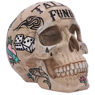 Nemesis Now Skull Tattoo Fund Spardose 15 cm