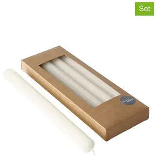 Boltze 4er-Set: Stabkerzen "Classic" in Creme