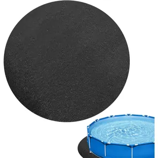 4M Poolunterlage Rund, Bodenmatte Für Pool, Whirlpool Bodenschutz, Schwimmbecken Matte Pool Bodenplane Faltbarer Boden-Poolmatte UV-Stabil & Reißfest, Pool-Liner-Pad für oberirdische Pools (Rund)