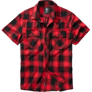 Brandit Textil Brandit Checkshirt kurzarm rot/schwarz, Größe L