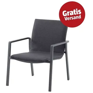Sunfun Lumar Loungesessel  (L x B x H: 64 x 78,5 x 67 cm, Aluminium, Textil, Night-Grey)