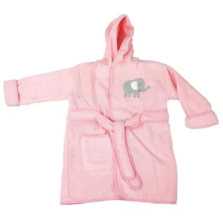 VewoTex Babybademantel Frottée Baby Bademantel » Morgenmantel & Kleinkinder Badetuch, 104, Baumwolle, Kapuze, Gürtel, 100% Baumwolle » mit Kapuze, Tasche und Gürtel rosa 104
