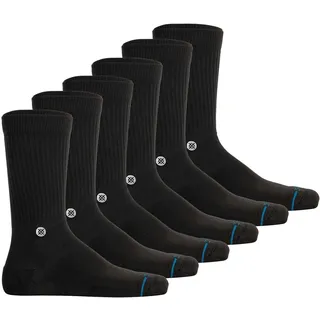 Stance Icon Crew Socken 6er Pack Schwarz 38-42