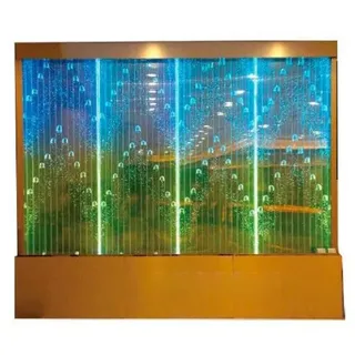 JVmoebel Zimmerbrunnen Trennwand Regal Schrank Wasserwand Säule Wände LED Wasserwände, Made in Europa beige