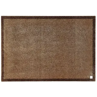 Barbara Becker Fußmatte Touch, Schmutzfangmatte waschbar, für Eingangsbereich Wohnungstür, Fußabstreifer, Türmatte, Braun, 67 x 110 cm
