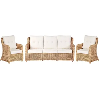Beliani Aless 5-Sitzer Loungeset beige/weiß