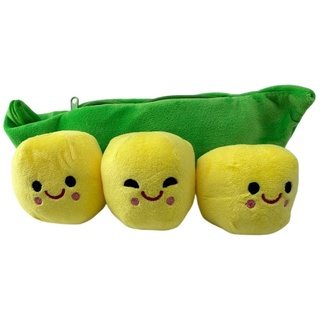soma Kuscheltier PEA Stuffed Erbse 25 cm Pflanze Puppe Kawaii für Kinder (1-St), Super weicher Plüsch Stofftier Kuscheltier für Kinder zum spielen