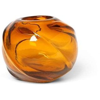 ferm LIVING - Water Swirl Vase Round Amber