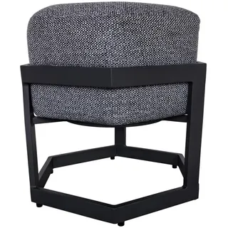 Ambia Garden Loungehocker, Anthrazit, Grau, Kunststoff, Füllung: Schaumstoff, sechseckig, 48x47.5x41.5 cm, Loungemöbel, Lounge-Hocker
