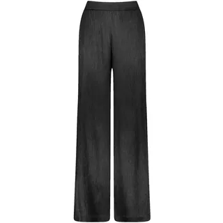 Gerry Weber Fließende Schlupfhose mit Crinkle-Effekt in Schwarz | Gr.: 38