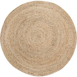 OTTO home Teppich Mataro, rund, Höhe: 4 mm, Flachgewebe, handgeflochten, Flecht Design, Boho-Style beige Ø 150 cm x 4 mm
