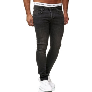 Code47 Skinny-fit-Jeans Code47 Designer Herren Jeans Hose Regular Skinny grau 33