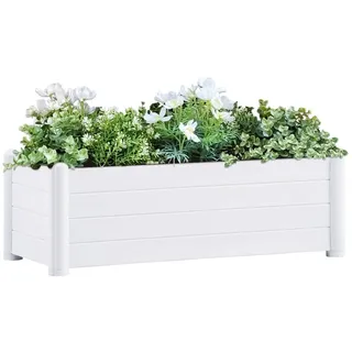 vidaXL Garten-Hochbeet PP 100 x 43 x 20 cm Weiß