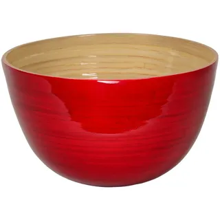albert l. (punkt) Schüssel Bambus-Schüssel rot 30x18cm, Bambus, (Schüsseln) bunt|rot