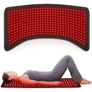 Rotlichtlampe Therapie Infrarotlampe Matte - 360LEDs Red Light Therapy für den Körper, 660 nm Rotlicht und 850 nm Nahinfrarot-Lichttherapie Gerätematte Lindert Rückenschmerzen