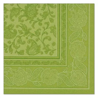 Papstar 20 Servietten "ROYAL Collection" 1/4-Falz 40 cm x 40 cm olivgrün