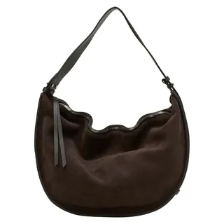 Marc O'Polo Aamu Hobo Veloursleder Braun
