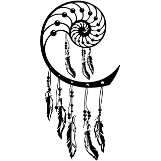 Moderne Fibonacci-Traumfänger-Wandaufkleber mit inspirierendem Zitat „Traumfeder“ – Wandtattoo für Babyzimmer, klein – 28x56cm