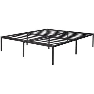 [en.casa] Metallbett, Schwarz, Metall, 180x200 cm, Schlafzimmer, Betten, Metallbetten