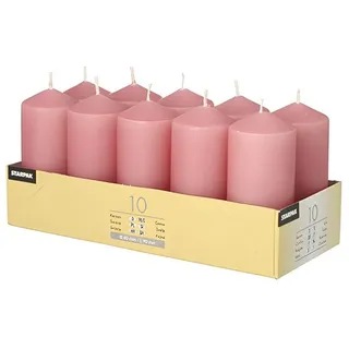 Papstar Stumpenkerze 9 x 4 cm 10 St. altrosa