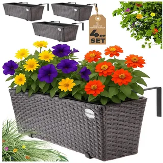 CASARIA Balkonkasten 60 x 20 x 19 cm Braun