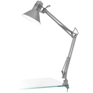 EGLO LED Tischleuchte Firmo, Leuchtmittel exklusive, Klemmlampe Vintage, Industrial, Retro, Schreibtischlampe, E27 Fassung