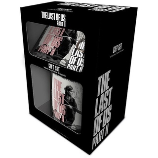 Playstation Tasse, Untersetzer und Schlüsselanhänger Geschenkset in Geschenkbox (The Last of Us Design) 315ml Keramik Kaffeebecher - Offizielles Lizenzprodukt