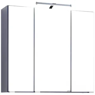 welltime Spiegelschrank Texas Breite 70 cm, mit LED-Aufbauleuchte grau