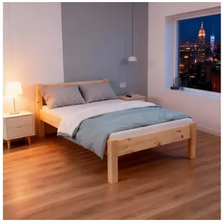 TUGA-Holztech Massivholzbett Holzbett Zirbenholzbett 120 x 220 cm Vollholzbett Zirbenkiefer Bett 120 cm x 220 cm