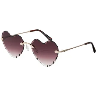 BEZLIT Damen Sonnenbrille Herz-Form Weinrot-Weiß - Einheitsgröße